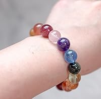 Vista 99 de Precious Gemstone Natural Crystal Healing Bracelet, Rutilated Quartz, Moonstone, Quartz Handmade Original Design Bracelet
