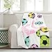 Lush Decor Girls Soccer Kick Sherpa Throw Blanket, 60
