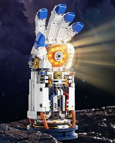 XIUCAI Kit de Construcción Espacial, Globo, Rover Marciano o Brazo Mecánico, Modelo Educativo Stem con Iluminación, Cumpleaños y Fiestas,Mechanical Arm