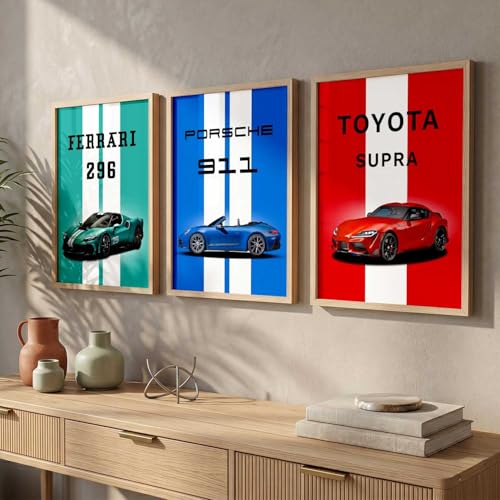 Image of kotart Big Sports Car Framed Posters Gift Items | Design 903 Beige | PaintingGXLBR903
