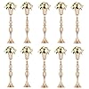 Nuptio 10 Pcs Gold Vase for Wedding Centerpieces, Metal Flower Trumpet Vase with Crystal Bead, 29.13in Tall Flower Vases…