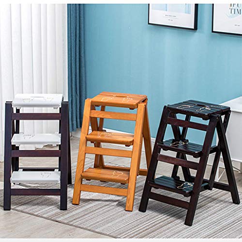 Taburete de escalera plegable de madera como estantería H 5