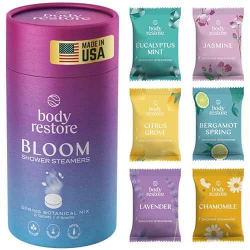 Bloom: Body Restore Shower Steamers Aromatherapy 6 Pack