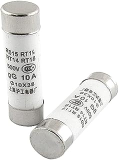 New Lon0167 20 Pcs Cylindrical Contact Cap Fuse Links 500V 10A 10 x 38mm RO15(20 StÃ¼ck zylindrische Kontaktkappen-SicherungseinsÃ¤tze 500 Î½ 10A 10 x 38mm RO15