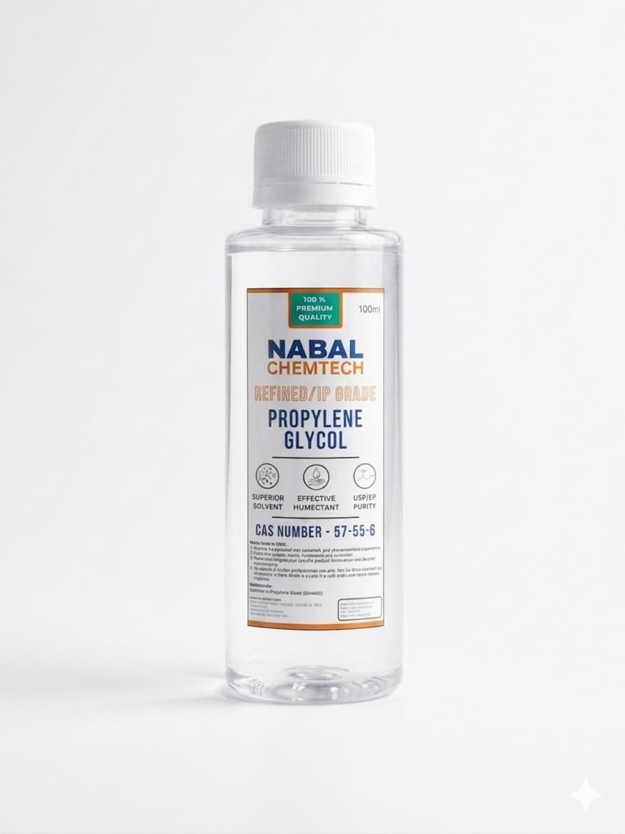 NABAL CHEMTECH Propylene Glycol 100ml | 99.9% Pure Refined IP/USP Grade | Multipurpose Liquid Solvent & Humectant for Skin Care, DIY Cosmetics, Soap Making & Hair Care-picture-13