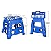 ACKO Folding Step Stool - 13 inch Height Premium Heavy Duty Foldable Stool for Kids & Adults, Kitchen Garden Bathroom Stepping Stool (Blue, 1PC)