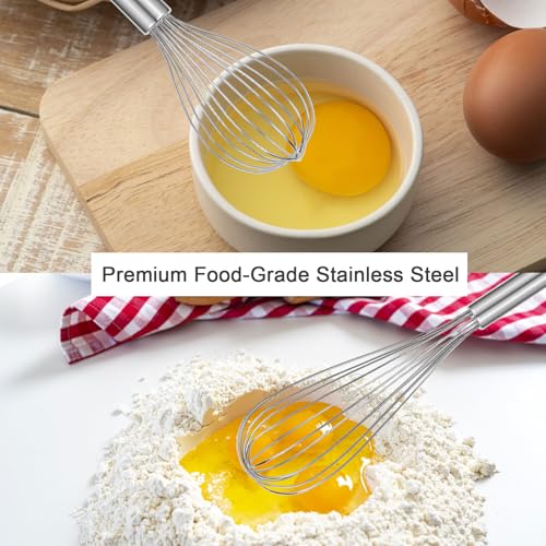 Kisuwye Kitchen Whisks For Cooking Wisking Tool Stainless Steel Whisk Set 3 Pack Metal Whisks 8 Inch 10 Inch 12 Inch Balloon Wisk Wire Whisk Kitchen Wisk For Baking thumb #3