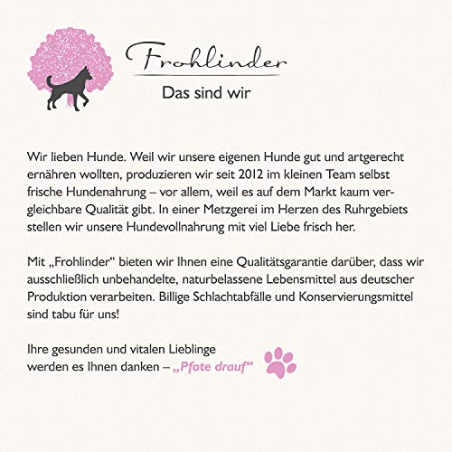 Frohlinder Hundewurst SENSITIV | Vollnahrung für Sensible und allergische Hunde ab dem Welpenalter | Eigenherstellung aus Deutschen Produkten | 100% natürliche Zutaten ohne Zusatzstoffe