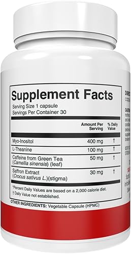 Miniatura 2 de Silver Fern Suplemento complejo para el estrés, con cafeína, sueño, preocupación, estado de ánimo y más, con suplementos de azafrán, suplemento de