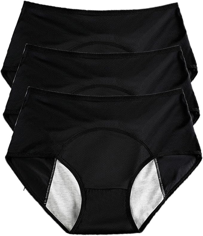 Mutandine Incontinenza Donna, 3 Pezzi, Lavabili, Traspiranti, Impermeabili, Slip Incontinenza, G, XXL