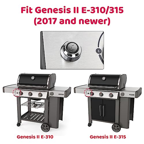 GFTIME 66354 Grill Zünderkit Ersatz für Weber Genesis II 310/315 Gasgrills E310 S310 SE310 E315 S315 CE310, Zündung mit 4 Ausgängen, Ersatz Zünderteile für Genesis II 310/315, F-D66354