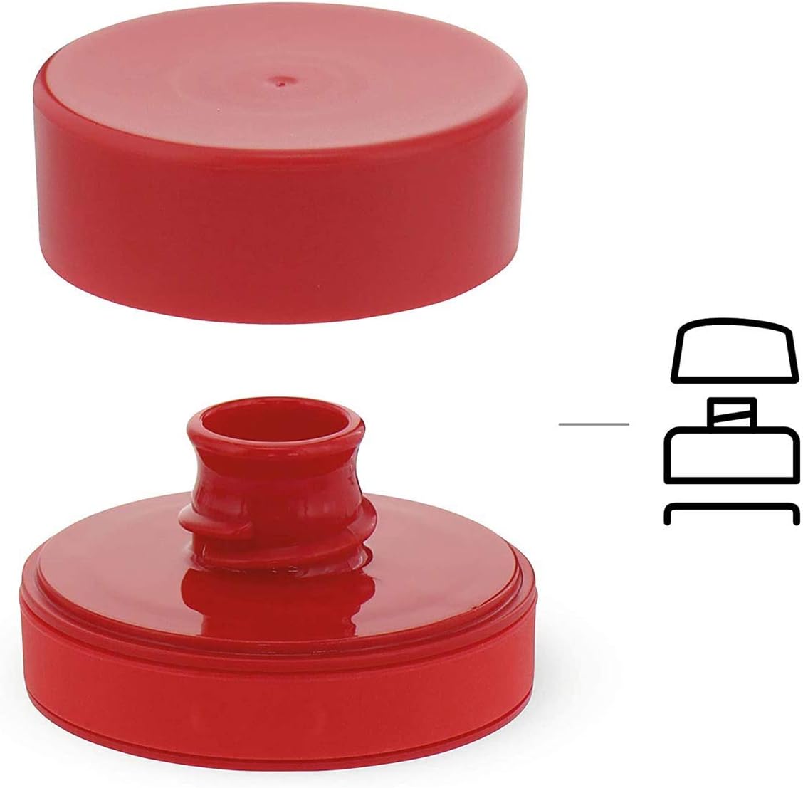 Aladdin 0.35L Aveo Water Bottle, 0.6 Litre, Red Graphics