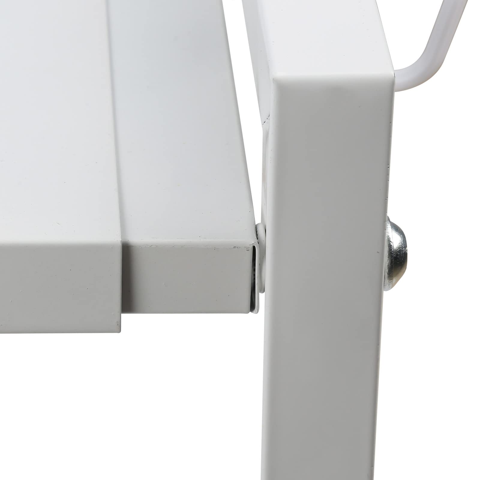 OHMG Mensola da ufficio, altezza regolabile, ripiano da scrivania da appoggio, ripiano portaoggetti in ferro, supporto per display multiuso, supporto per stampante(bianco (40/64 x 36,5 x 45 cm)