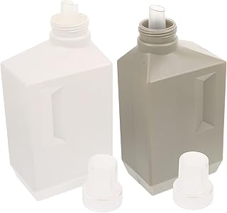 Beavorty 2 peças dispensador de detergente de lavanderia jarros de plástico recipiente vazio lavagem chuveiro loção recarregável garrafa para sabão de lavanderia detergente líquido