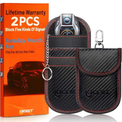 2 Pack Anti Theft 3.5'x5' RFID Car Key Fob Signal...