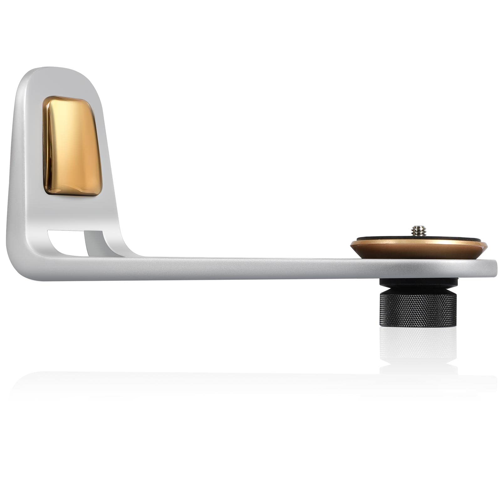 Beamer Halterung,Verstellbarer Projektor-Zubehör, Elevationswinkel ±10°，360°-Drehung,Standard-1/4-Zoll-Schraube für die meisten Kameras/Projektoren (Silver)