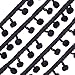 FINGERINSPIRE - Mini pompon con bordo a sfera (nero) da 18,3 m con frange a sfera da cucire fai da te accessorio per la casa tenda vestiti cuscino decorazione