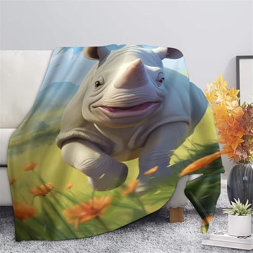 Plaid Happy Rhino lavable en machine, la solution anti-tache