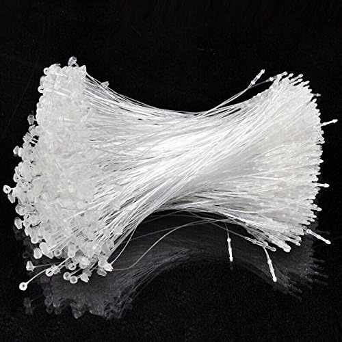 Bauzooka 5" White Plastic Loop Lock Pins Tag Fastener Hook Ties -5000 Pieces