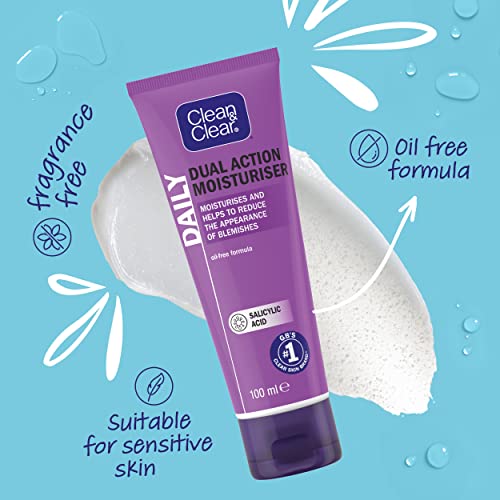 Clean & Clear Dual Action Moisturiser, 100ml - Image 4