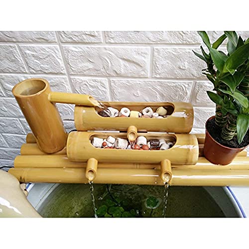 Fontaine en bambou de 45 cm pour éliminer l'eau stagnante du seau