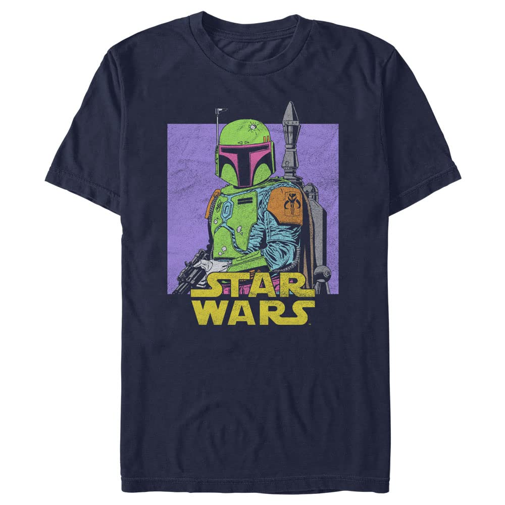STAR WARS Neon Boba Young Men's Short Sleeve Tee Shirt