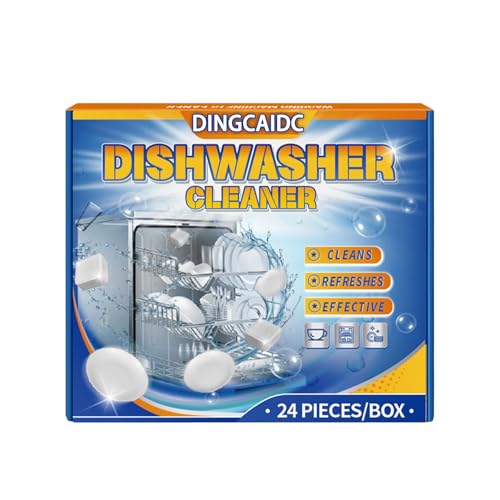 Deep Clean Dishwasher Cleaner Tablets - 24 Count | Removes Limescale, Odors & Residue | Fresh Scent | Safe for All Dishwashers (Brand Name Optional)