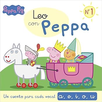 Paperback Peppa Pig. Lectoescritura - Leo con Peppa. Un cuento para cada vocal: a, e, i, o, u [Spanish] Book