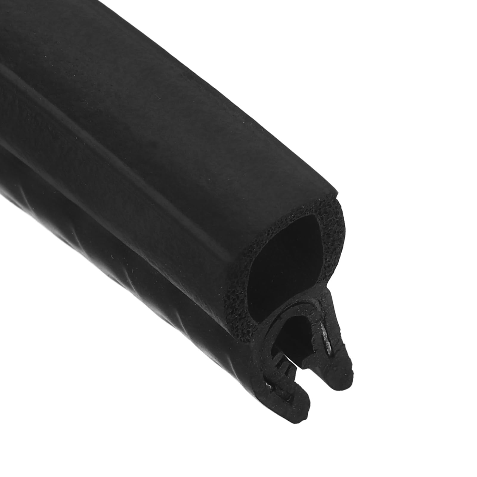 PATIKIL Automotive Door Weather Stripping, 3.2FT EPDM Car Door Rubber Edge Trim Seal Strip Gasket with Top Bulb for Electrical Cabinet Cars Boat RVs Truck (Black, 10mm W x 20mm H)