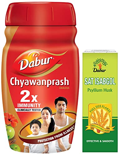 Image of Dabur Chyawanprash 2X Immunity - 1kg & Dabur Sat Isabgol - Effective Relief from Constipation - 200 g