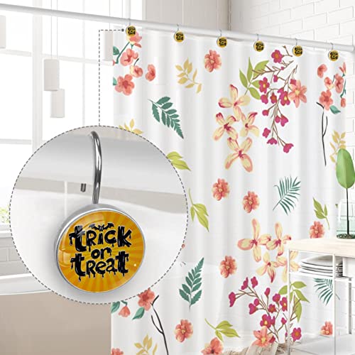 Crochets pour rideau de douche en acier inoxydable jaune thématique