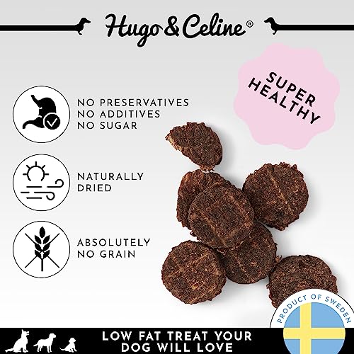 Hugo & Celine Burger Bites Dog Treats, 100% Pure Swedish Beef, Natural, Healthy, Grain Free, Low Fat Treat. for Puppies Small - Image 4