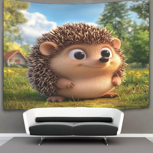Tapestry murale impression 3d hérisson poster tissu grand format