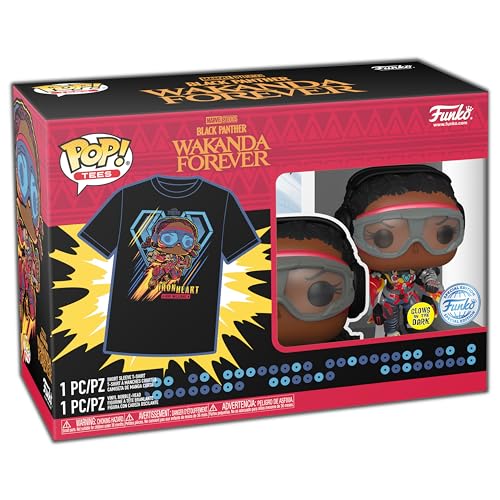 Funko Pop! & Tee: Black Panther Wakanda Forever, Ironheart MK1, Glow In the Dark, Medium, T-Shirt - Image 2