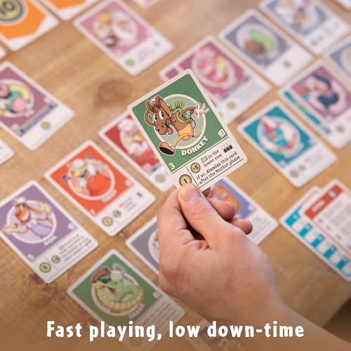Image of Thunderworks Games: FlipToons | an Animated Deck-Building Card Game! | Easy to Learn Board Game with Classic Cartoon Style | Portable Small Box Family Game for 1-4 Players, Ages 10+, 15-30 Minutes