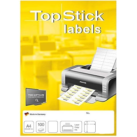 TopStick 8734 Etiquetas Autoadhesivas Universales A4 Grandes Cover