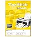 Produktbild topstick 8758 Adressaufkleber DIN A4 (99,1 x 67,7 mm, 100 Blatt, Papier, matt) selbstklebend, bedruckbar, permanent haftend Universal Etiketten, 800 Klebeetiketten, weiß