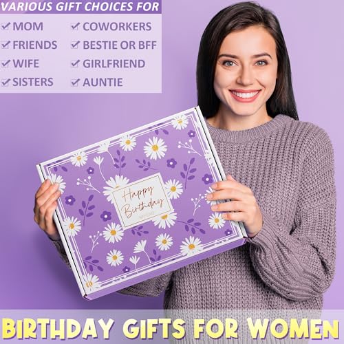 Image of Birthday Gifts Basket for Women Mom Sister Her, Happy Birthday Spa Gift Box