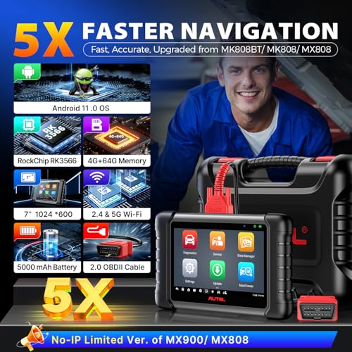 Autel Scanner MaxiCheck MX808S, 2026 US Ver of MaxiCOM MK808S MK808Z, Full Bidirectional Diagnostic Scan Tool as MK900 MX900 MK900BT MK808BT PRO, 3K+ Active Test, 28+ Service, OE All System, OS11, FCA - Image 7