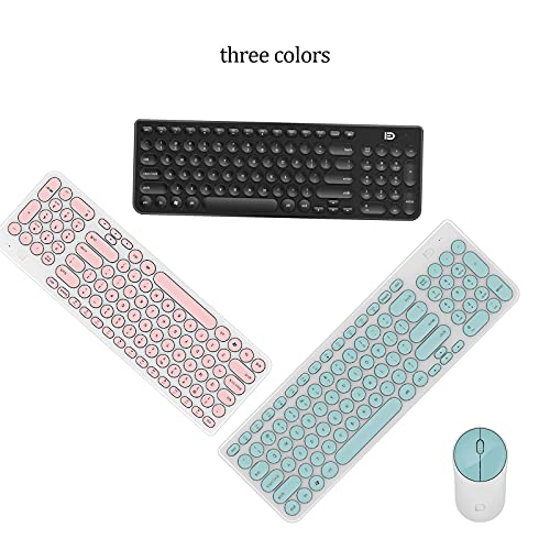 TXTKT Kabellose Tastatur- und Mauskombination, 2,4-G-Wireless-Empfang, Lange Standby-Zeit von 36 Monaten.Geeignet für Laptop, PC und Verschiedene Smart-TV, kompatibel mit Systemen (Rosa) - Image 4