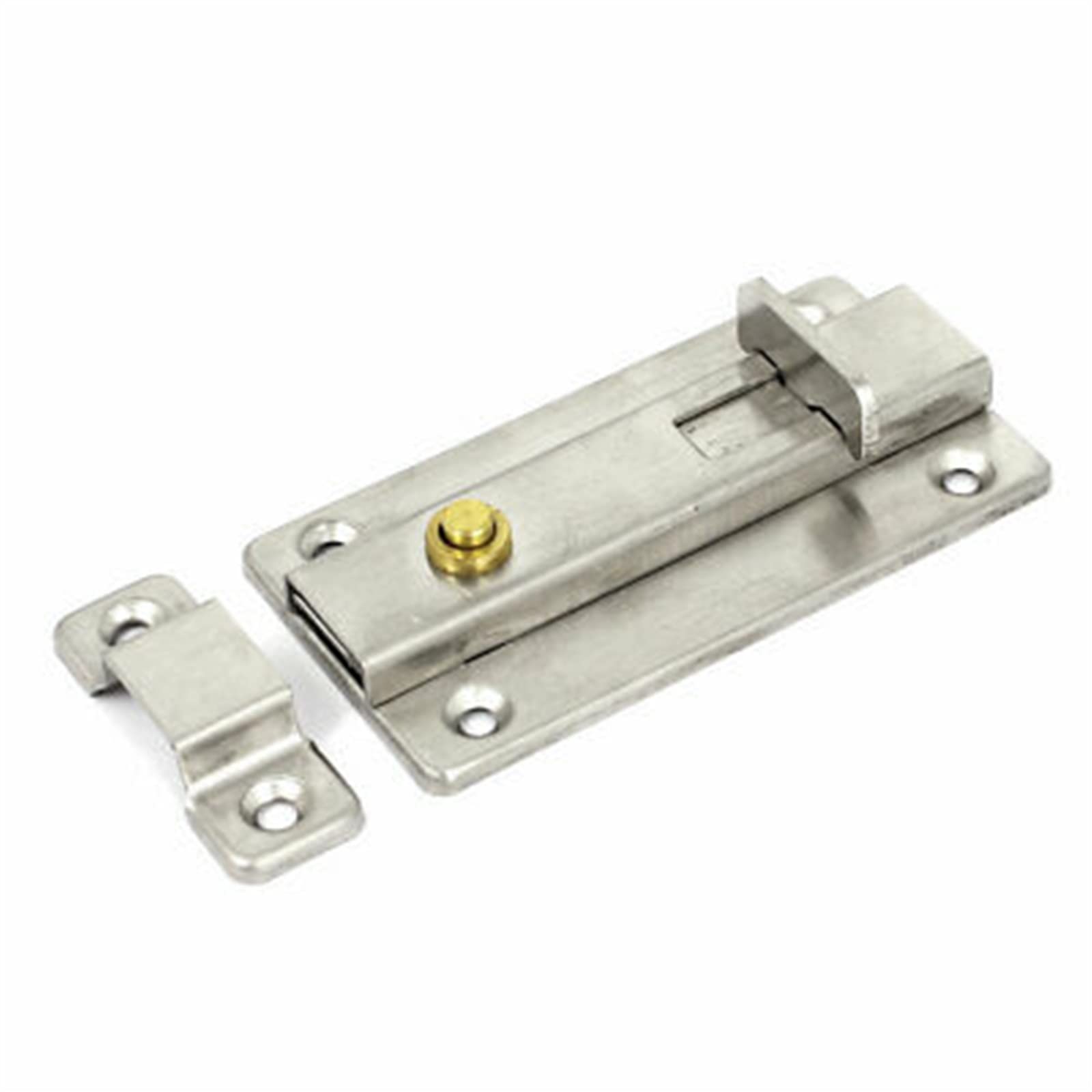 Verrou boulon coulissant KmoNo loquet sécurité acier inoxydable pour porte intérieure 10,2cm