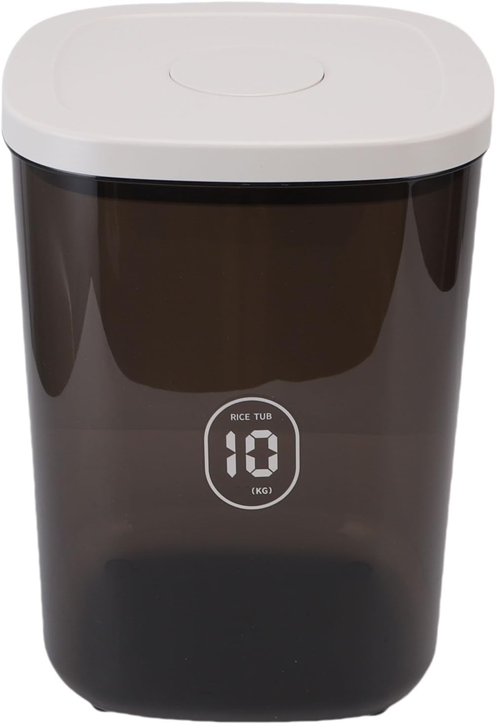 Airtight Pet Food Storage Container, 10L BPA Free PET Plastic Bin with Sealed Design for Dog Cat Bird Food, Translucent Body, Keep, Space Saving