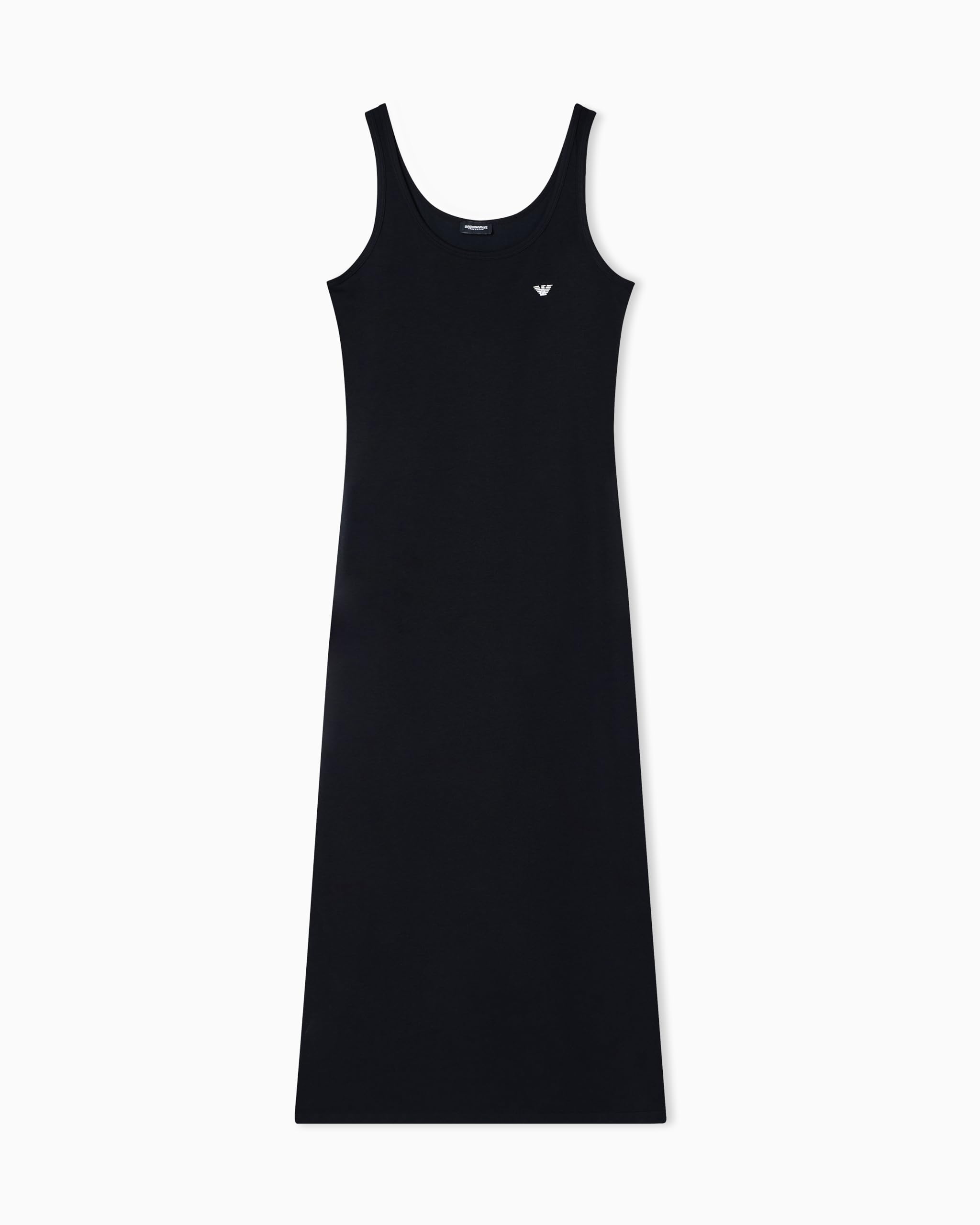 Emporio Armani Long Dressing Gown Camicia da Notte, Nero, XL Donna
