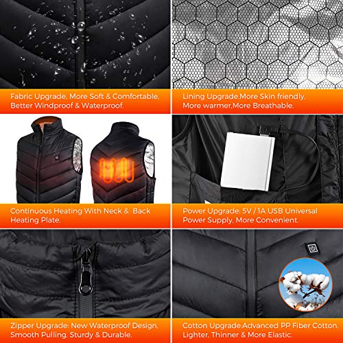 Buy Heated Vest, Power Bank Powered Adjustable Lightweight Heated Vest