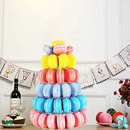 6 Tiers Round Macaron Tower Stand Cake Display Rack Cupcake Stand Desserts Display For Wedding Birthday Decor #TOP7