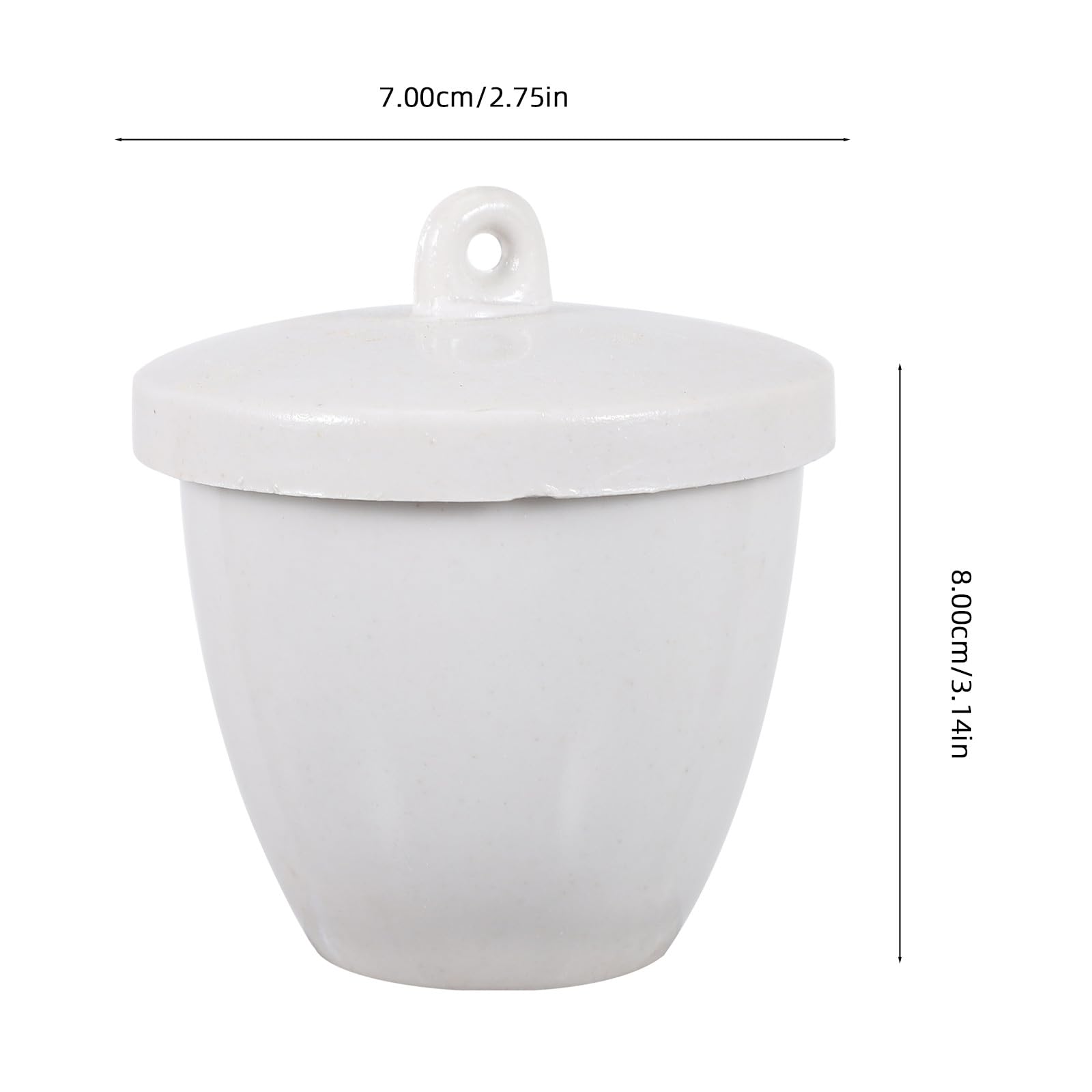 Hohopeti Crogiolo in Ceramica Bianco 4 Pezzi con Coperchio 100ml Resistente alla Corrosione e Acida per Industria Farmaceutica