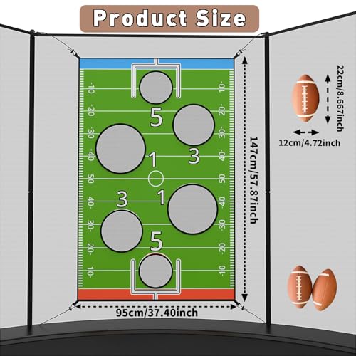 image for jumpfly Trampoline Football Game Accessories, Toss Throwing Target Net