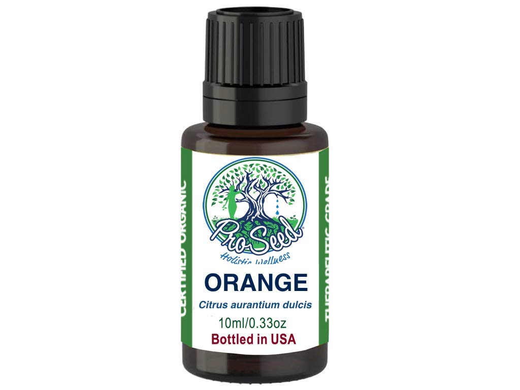 ProSeed Organic ORANGE Essential Oil | Aromatherapy Therapeuatic Grade Citrus aurantium dulcis | 10ml