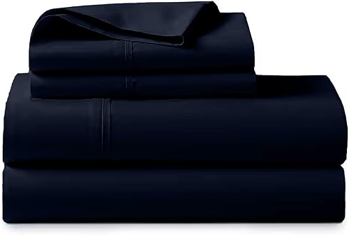 Vista 18 de Juego de sábanas egipcias de 800 hilos, 100% sábanas egipcias, tejido de satén suave y sedoso, juego de 4 piezas, 100% algodón egipcio, caída