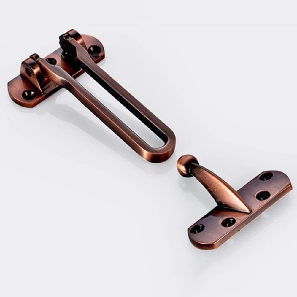 NVSFZGIYG Door Safety Chain, Latches Lock,Standard Security Buckle Zinc Alloy Casting Guard, Heavy Duty Latch for and Home